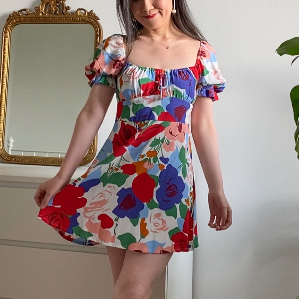 Faithfull the Brand Iris Mini Dress Anita Floral Size XS